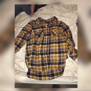 Yellow Flannel Button Up